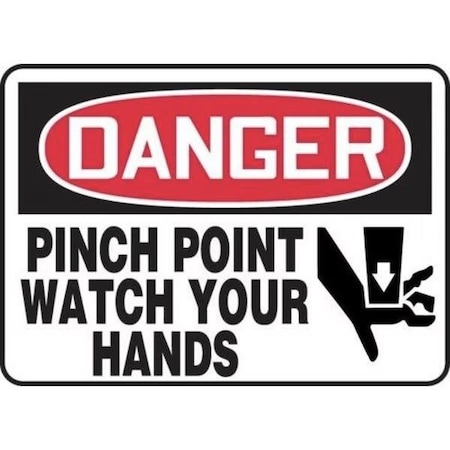 Accuform OSHA DANGER SAFETY SIGN PINCH POINT MEQM072VA MEQM072VA